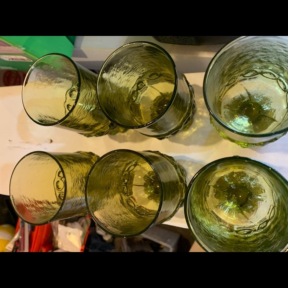 VintageTiffin Fransican Madeira Olive Green Glass - Picture 2 of 5